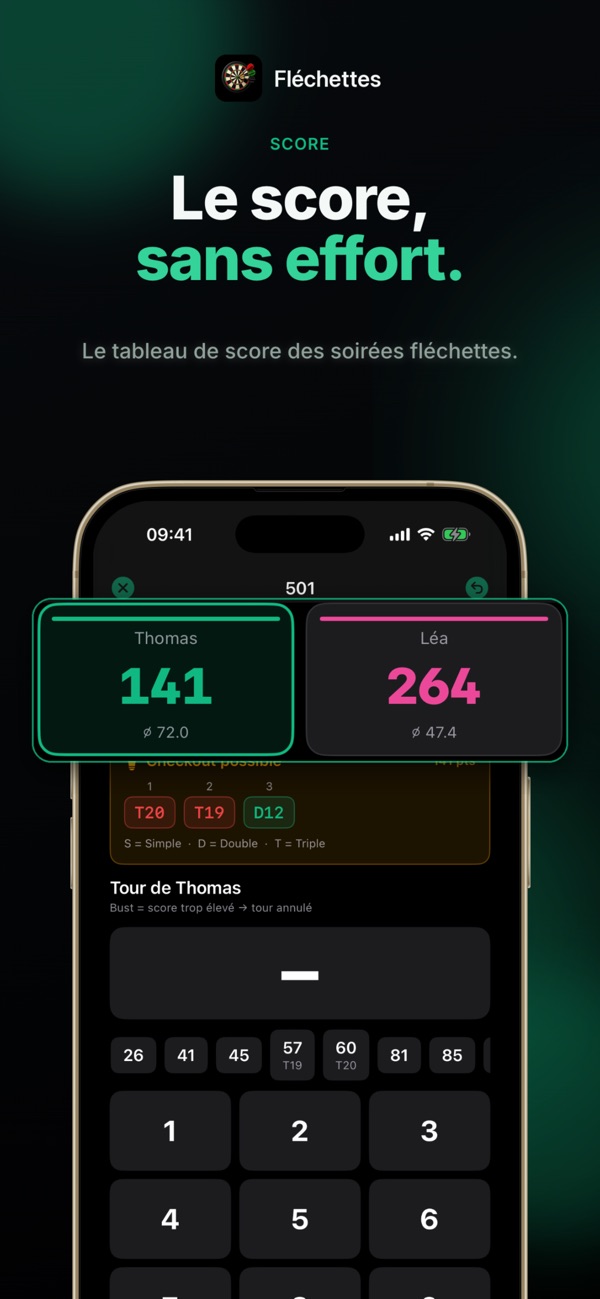 Fléchettes — Compteur de score — capture 1
