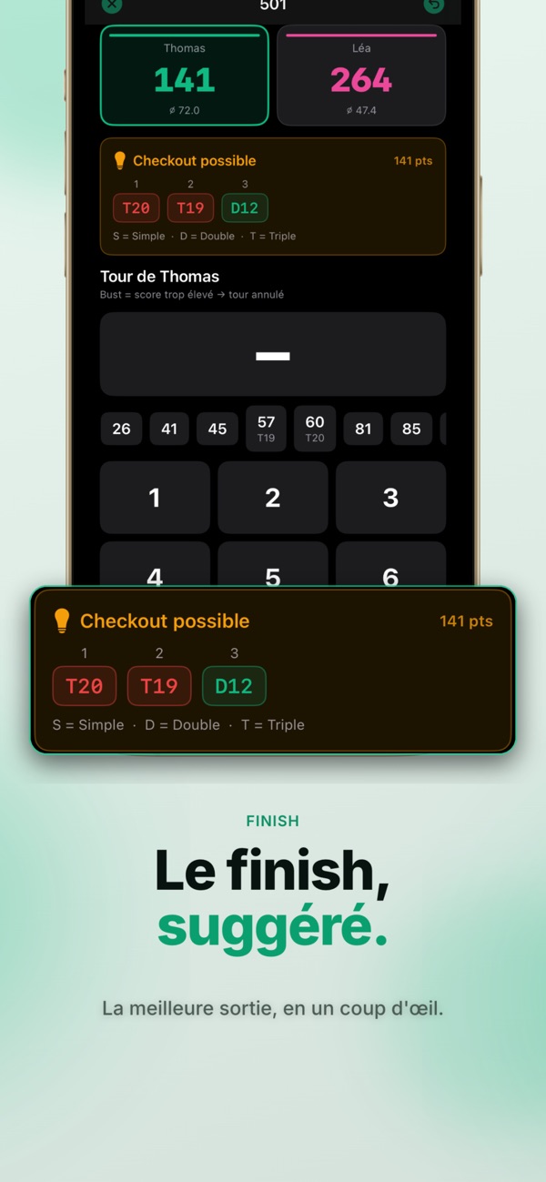 Fléchettes — Compteur de score — capture 4