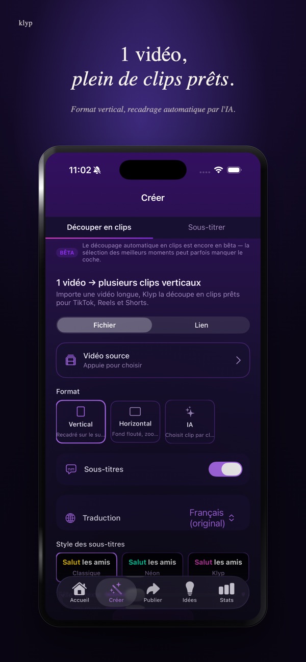 Klyp — Deviens viral — capture 5